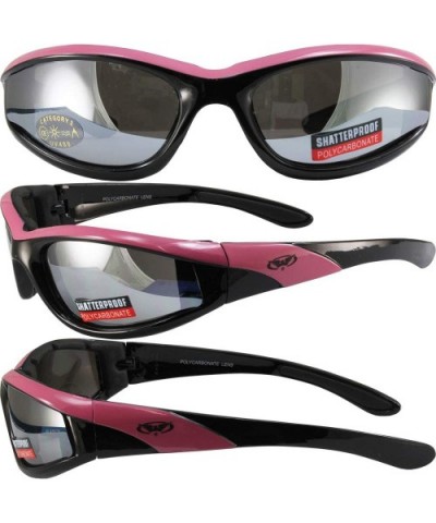 Eyewear Black and Pink Frame Hawkeye Ladies Riding Glasses - Pink - CL11J8N5KMZ $11.28 Goggle