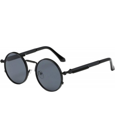 Men Women Sunglasses - UV Protection Outdoor Glasses Vintage Round Eyeglasses Fishing Activity Eyewear - H - C118RUKN06S $10....