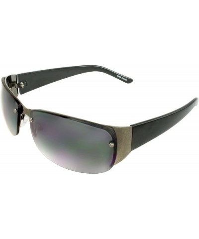 TU9303 Rimless Fashion Sunglasses - Purple Black - C211CB13TUB $5.63 Rimless