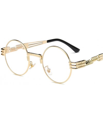 Men's Polarized Sunglasses UV Protection Sunglasses for Men & Women - Gold Frame + Clear Lens - CY18D0WRQKW $8.75 Sport