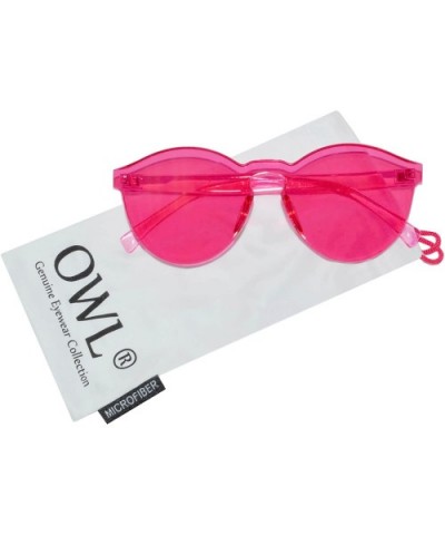 Colorful Transparent Vintage Party Sunglasses Pink Clear Frame Pink Lens Brand - C8185ULYAD0 $8.67 Sport