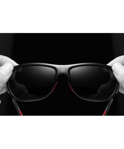 Polarized Sunglasses Protection Eyeglasses - Black - CI18TZK52Q8 $20.70 Sport