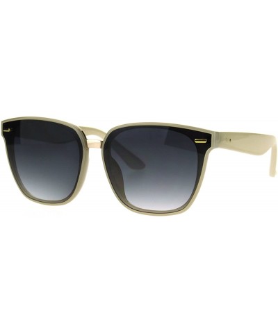 Womens Fashion Sunglasses Retro Stylish Square Frame Shades UV 400 - Gray - CS187Q2RZU8 $8.04 Square