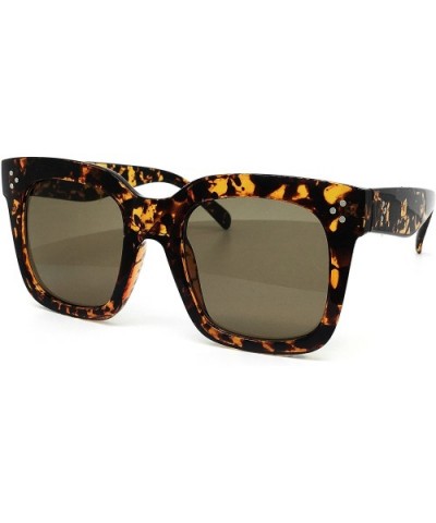 1762 Premium Oversize XXL Women Men Style Fashion Mirror Tint Sunglasses - Brown - CY18XOEQ3S8 $12.37 Oversized