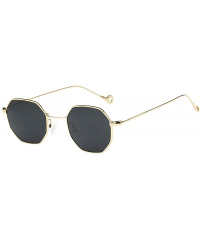 Womens New Fashion Metal Irregularity Frame Sunglasses Trend Brand Classic Sunglasses - Gray - CJ18SU4MHEW $7.95 Square