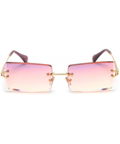 Women Men Summer Black Red Pink Small Rectangular Sun glasses For women UV400 - Pink Purple - CS18W8X0NZI $30.79 Rectangular