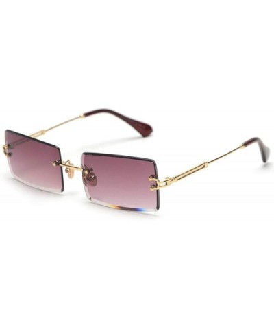 Women Men Summer Black Red Pink Small Rectangular Sun glasses For women UV400 - Pink Purple - CS18W8X0NZI $30.79 Rectangular