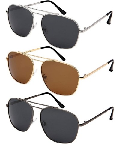 Square Aviator Sunglasses Men Women Square Polarized Sunglasses Driving 5133 - CV18MD5NTTG $7.23 Aviator