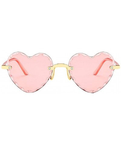 Heart Shape Sunglasses for Men Women Party Beach Holiday Rimless Sunglasses Eyewear Fashion Accessories - G - CW190L5GMQ9 $5....