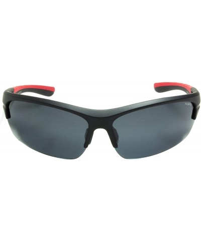 Polarized F-4233 02 Sunglasses Polarized Unisex Sports Wrap Sunglasses UV Protection - Matte Black - C318S9GZSXT $28.25 Sport