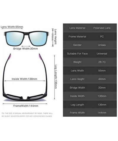 Polarized Sunglasses Driving Glasses glasses - D168-bright Black Blue-blue - C018Y532EY7 $10.14 Sport