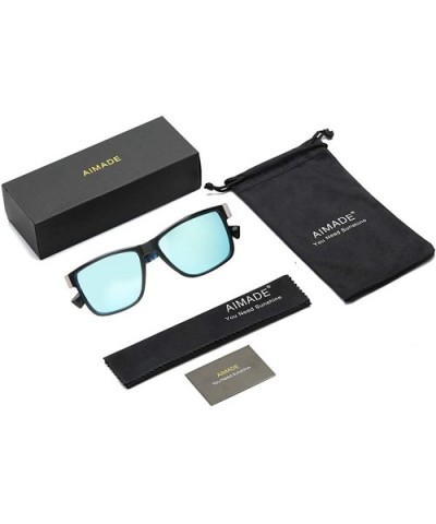 Polarized Sunglasses Driving Glasses glasses - D168-bright Black Blue-blue - C018Y532EY7 $10.14 Sport