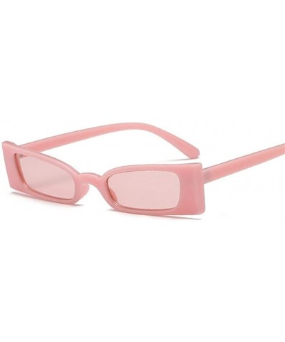 Women Vintage Small SunglassesSun Glasses Womens Tiny Rectangular Retro Frame UV400 Shades - Pink - CJ199GC6ZSM $9.19 Rectang...