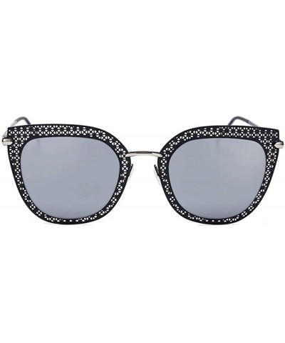 Womens Designer Rhinestones Sunglasses (100% UVB/UVA) - 86018 C2 Silver Mirror Lens - C011JYS1D7Z $11.76 Aviator