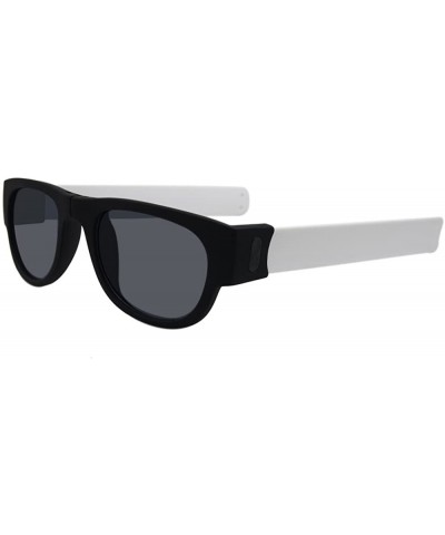 Slap on Folding Stay on Sunglasses. Wrap Around for Driving - and Action Sports - White - CS17Z29I749 $9.71 Sport