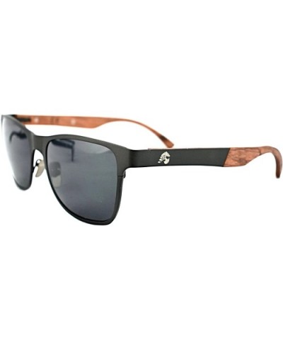 Titanium & Wood Polarized Sunglasses - Grey - CR18DCGSGCY $42.97 Wayfarer