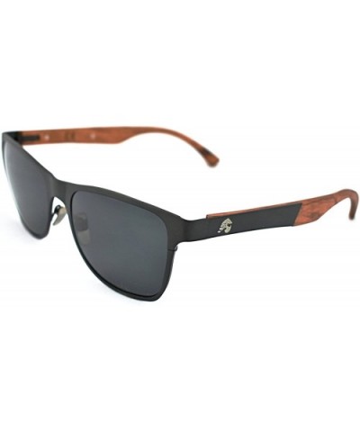 Titanium & Wood Polarized Sunglasses - Grey - CR18DCGSGCY $42.97 Wayfarer