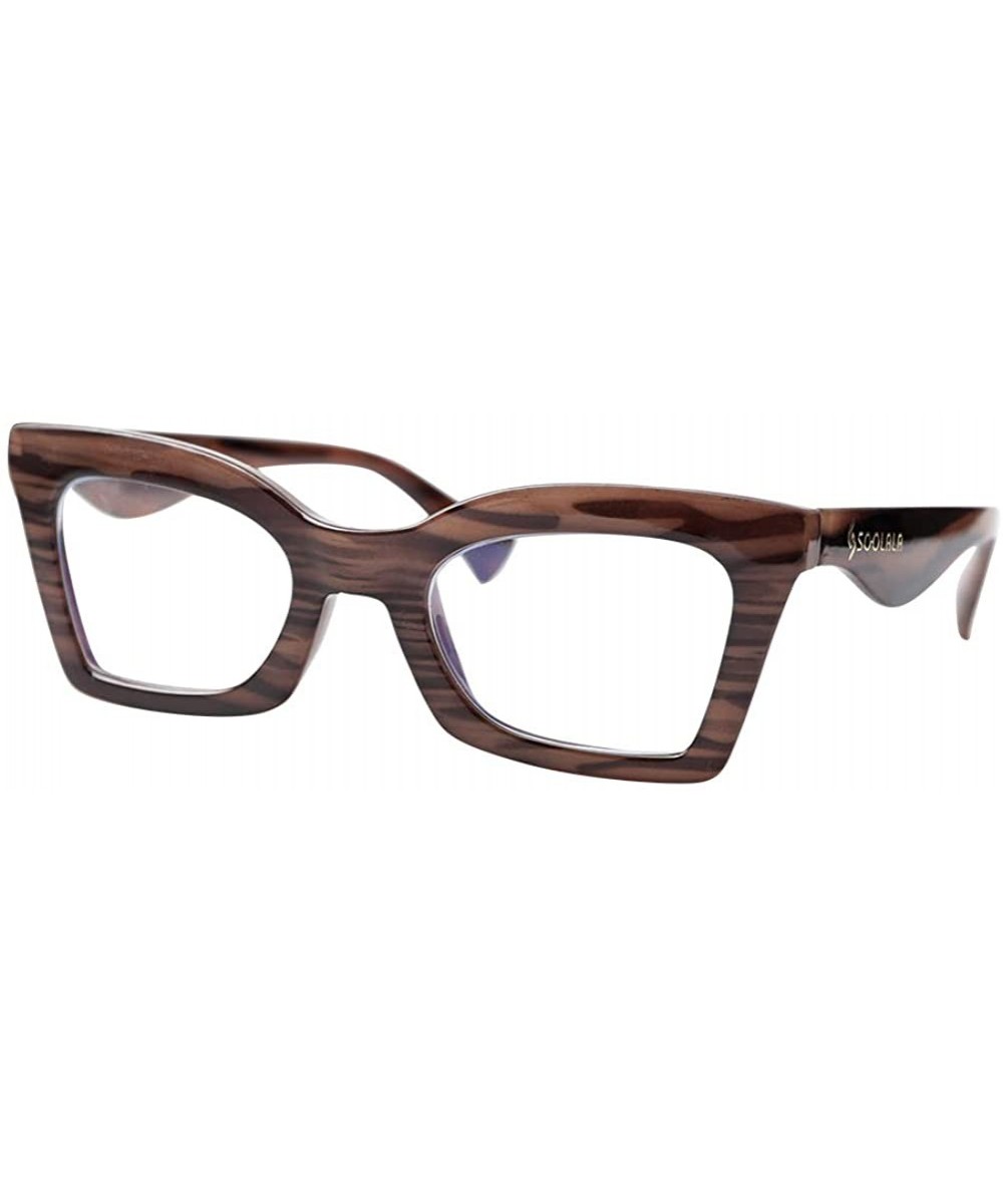 Anti-Blue Blocker Light Butterfly Readers Cateye Reading Glasses - Anti Blue -Wood Grain - C118ZKG4TZQ $9.12 Butterfly