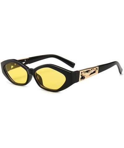 Decorative sunglasses - prismatic cat's eyes - sunglasses - MODERN RETRO glasses - Cheetahs - CU18W53E0R3 $15.76 Rectangular