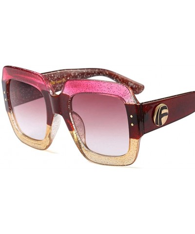 Oversized Sunglasses for Women UV400 Protection Big Square Black Designer Sunglasses Fashion Big Frame - C218NG8ZWAL $5.83 Ov...