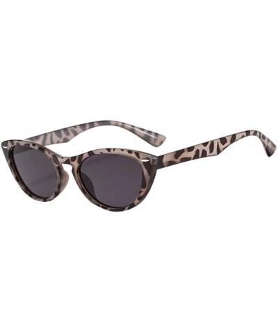 Sunglasses for Women Leopard Round Mirroed Lens Retro Polarized Lens Classic Sunglasses Sexy Summer Eyewear - C - CC194KT7G3M...