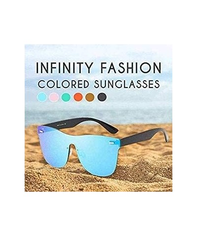 Infinity Fashion Colored Sunglasses for Men or Women - Blue - CW18XCZ0Z4I $5.75 Rimless