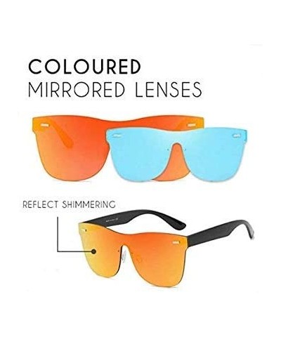 Infinity Fashion Colored Sunglasses for Men or Women - Blue - CW18XCZ0Z4I $5.75 Rimless