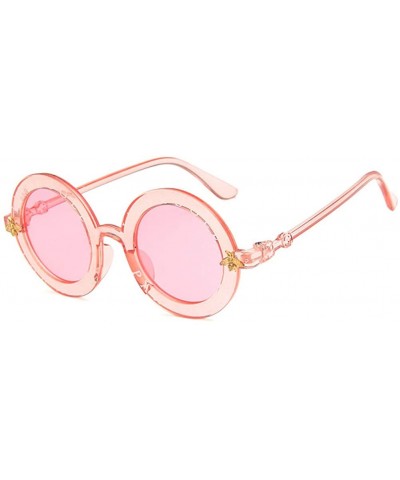 Unisex Sunglasses Retro Pink Drive Holiday Round Non-Polarized UV400 - CT18RKGASG9 $5.75 Round
