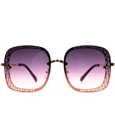 F021 Fashion Square - for Womens 100% UV PROTECTION - Gold-pinkdegrade - CT192TH6S4I $15.18 Square