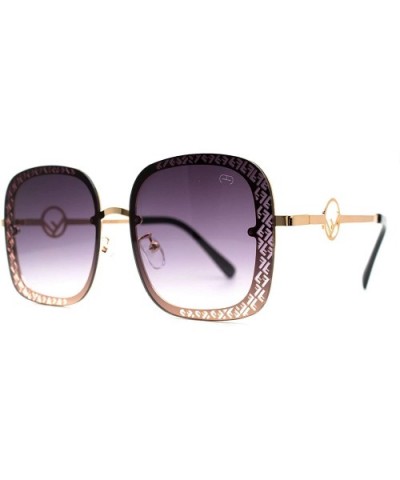 F021 Fashion Square - for Womens 100% UV PROTECTION - Gold-pinkdegrade - CT192TH6S4I $15.18 Square