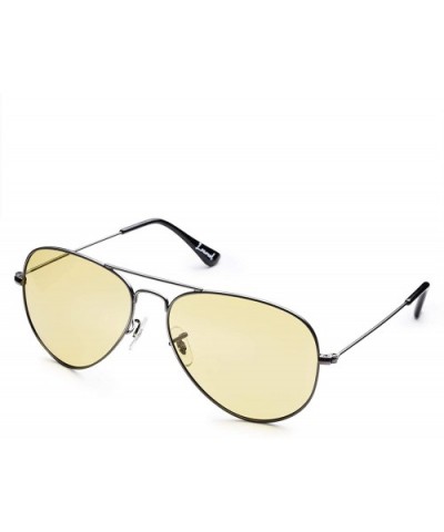 Night Driving Glasses - Classic Aviator Polarized Anti-glare Yellow Lens Sunglasses for Men Women - C418EWEZG50 $8.71 Aviator