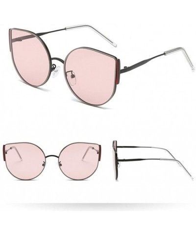 Vintage Sunglasses- Fashion Irregular Shape Glasses Retro Style Unisex - Pink - C918RS30AX3 $4.92 Round