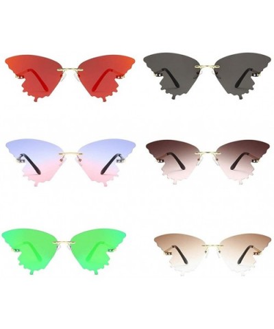 Summer Butterfly Sunglasses Gradient Butterfly Shape Frame - C - CF190E69HGD $5.22 Butterfly
