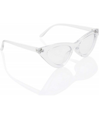 Cat Eye 1990's Retro Style Color Tone Lens for Women IL1003 - Crystal White - CC18KEK87R0 $7.80 Cat Eye