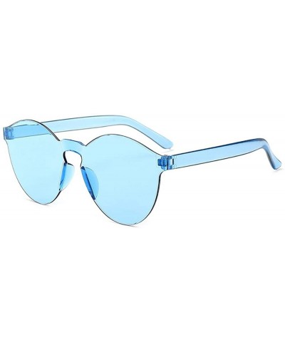 Unisex Fashion Candy Colors Round Outdoor Sunglasses Sunglasses - Light Blue - CM199TZXMH6 $7.69 Round