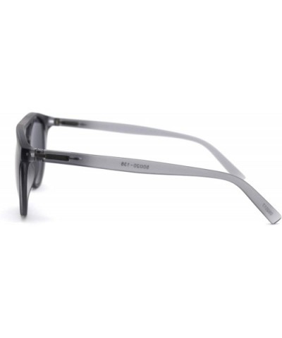 Flat Top Hipster Horn Rim Round Keyhole Bi-focal Reading Sunglasses - Grey Slate Black - C318X6YIC6Q $8.54 Round