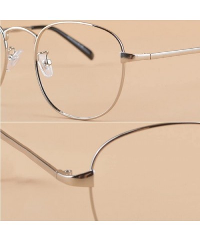 Men and women Round Metal Glasses Fashion myopia Eyeglasses-50 to - 600 - Black - CQ18G6QWLZG $31.17 Round