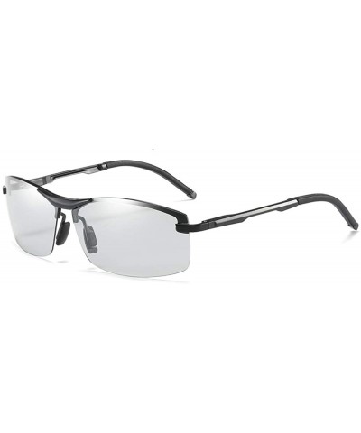 Unisex Polarized Aluminum Sunglasses Vintage Men/Women Driving Sun Glasses - Black P Gray - C1190RILA5L $18.90 Rectangular