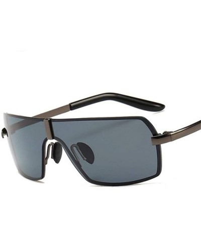 Polarized Sunglasses Men Rimless Alloy Driving Sun Glasses Black As Picture - Silver - CD18XDWX50T $9.23 Rimless