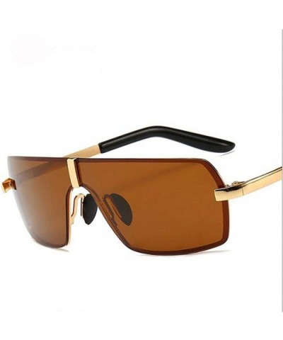 Polarized Sunglasses Men Rimless Alloy Driving Sun Glasses Black As Picture - Silver - CD18XDWX50T $9.23 Rimless