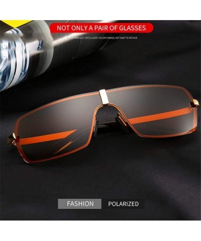 Polarized Sunglasses Men Rimless Alloy Driving Sun Glasses Black As Picture - Silver - CD18XDWX50T $9.23 Rimless