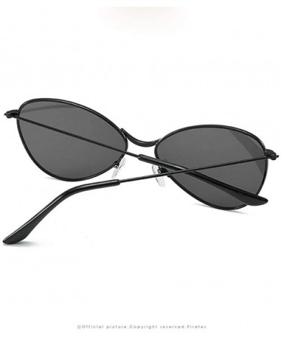 Sunglasses for Men Women Polarized Metal Mirror Semi-Rimless Frame Glasses - Black - CB18TK50GGA $6.03 Rimless