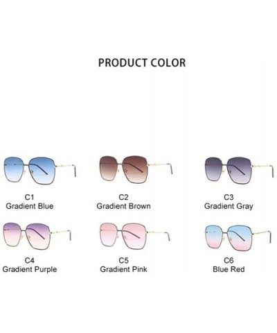 Square Oversized Sunglasses Women Vintage Brand Design Sun Glasses Female Classisc Ocean Lens Eyeglasses UV400 - CI198UOLSXS ...