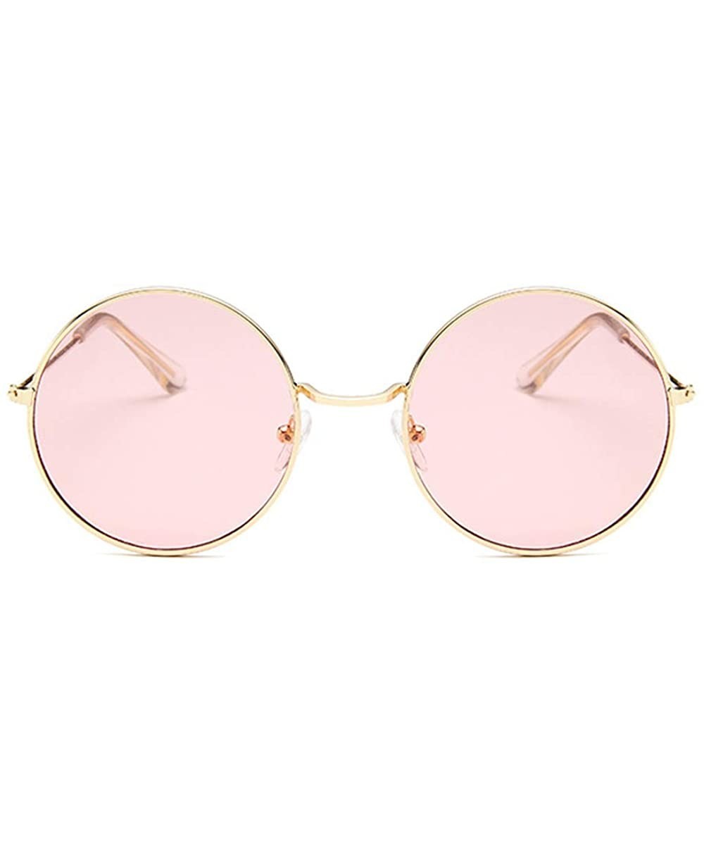 Vintage Women Men Round Sunglasses for Outdoor Women Men Retro sunglasses Eyewear for Travel Shopping - CZ18N70DR8S $10.87 Round