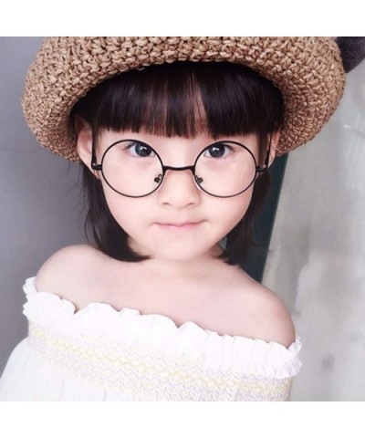 Metal Black Round Kids Sunglasses Little Girl/boy Baby Child Glasses Goggles Oculos UV400 Small Face Suit - CK199CSQ72T $29.3...