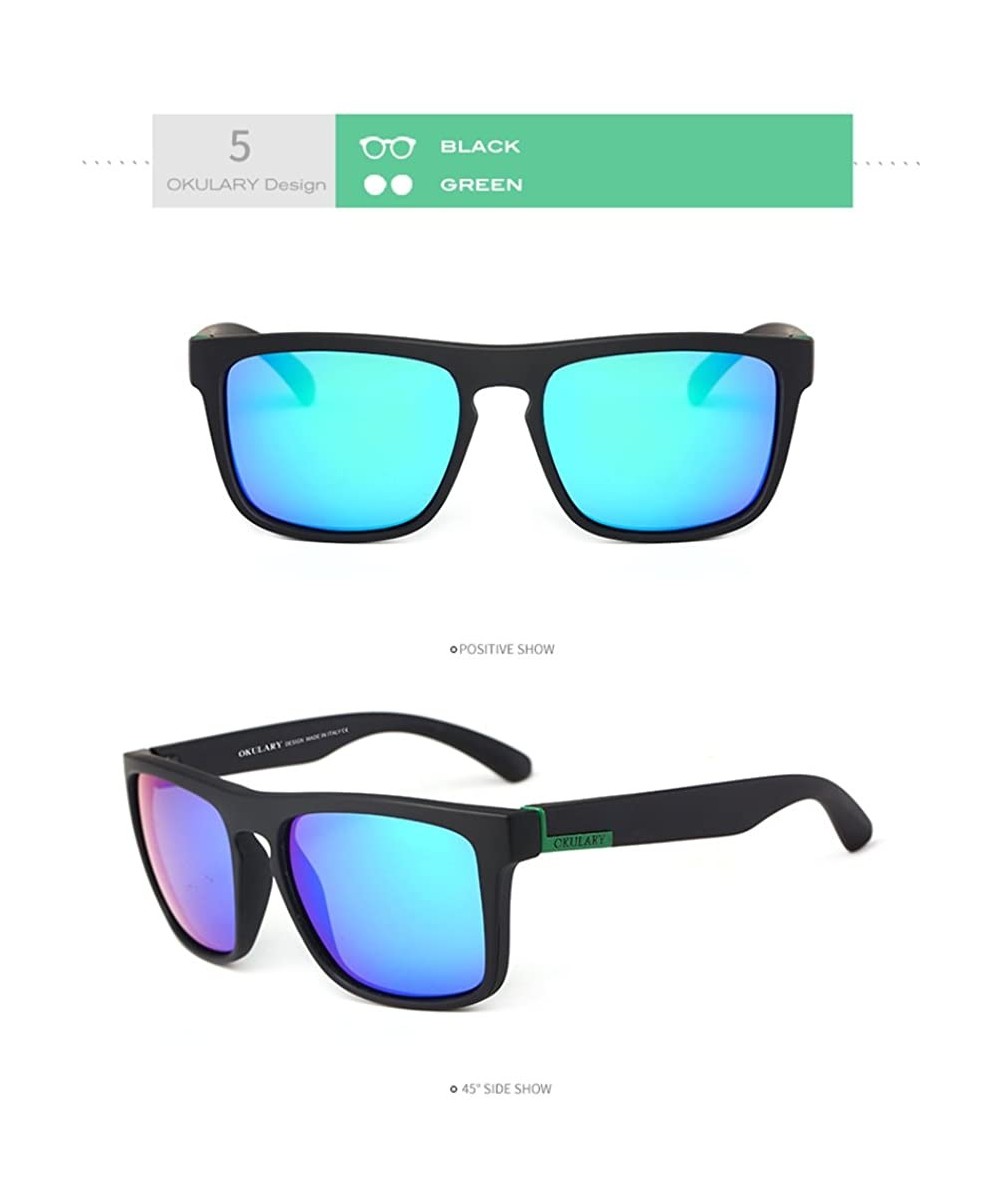 Genuine sports sunglasses 100% Polarized and UV400 unisex - 5 - CS18EU3OHUH $8.66 Square