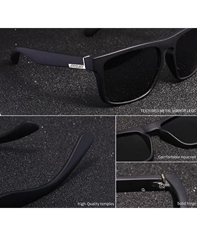 Genuine sports sunglasses 100% Polarized and UV400 unisex - 5 - CS18EU3OHUH $8.66 Square