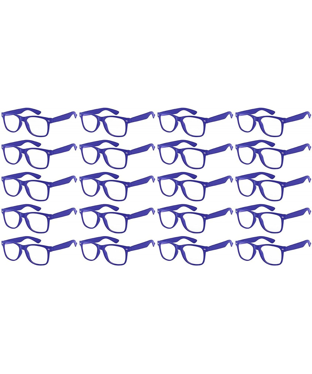 20 Pieces Per Case Wholesale Lot Classic Retro Plastic Sunglasses Clear Lens Assorted Colored - CB180Y5YU2C $33.09 Rimless