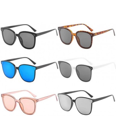 Women's Lightweight Oversized Frame Fashion Sunglasses Mirrored Polarized Radiation Protection Sunglasses - Blue - C918SX7IXI...