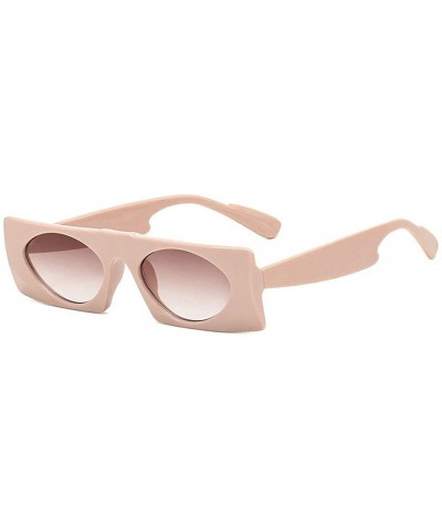 Hot Sale Fashion Small Sexy Rectangular Sunglasses Womens Vintage Designer Hip Hop Shades UV400 - Champagne - CG18AGIIL77 $11...